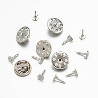 Основа для брошок Finding Гвоздик з фіксатором метелик Сталистий 12 мм x 8 мм