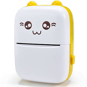 Портативний дитячий принтер JETIX Mini printer з термодруком Yellow