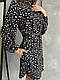 Жіноча ніжна коротка сукня з поясом та кишенями з довгим рукавом у принт турецький софт, фото 4