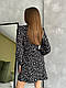 Жіноча ніжна коротка сукня з поясом та кишенями з довгим рукавом у принт турецький софт, фото 5