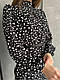 Жіноча ніжна коротка сукня з поясом та кишенями з довгим рукавом у принт турецький софт, фото 10