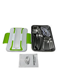 Ланч-бокс із підігрівом їжі від мережі 220 V 820 мл The Electric Lunch Box Зелений