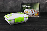 Розумний електричний судочок з підігрівом їжі Lunch Box від мережі 220 V 820 мл Зелений, фото 9