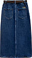 Наймодніша довга джинсова спідниця максі Lady N синього кольору, фото 5