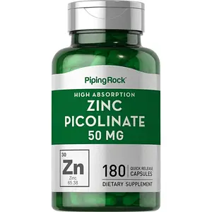 Цинк-піколінат Piping Rock Zinc Picolinate (High Absorption Zinc) 50 мг 180 таб.