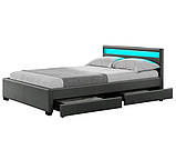 Ліжко LYON з екокожи 180х200 см з LED підсвічуванням, фото 2
