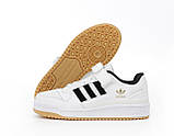 Жіночі кросівки Adidas Forum 84 Low White Black Gold, білі шкіряні кросівки адідас форум 84, фото 8