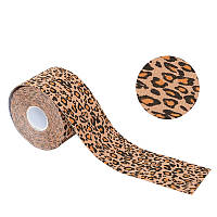 Кінезіо Тейп Ezapp Принт 5см х 5м, леопардовий