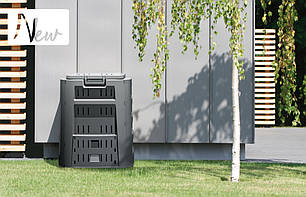 Компостер садовий PROSPERPLAST IKL320C-S411 320л чорний Польща, фото 3