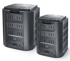 Компостер садовий PROSPERPLAST IKL320C-S411 320л чорний Польща, фото 4
