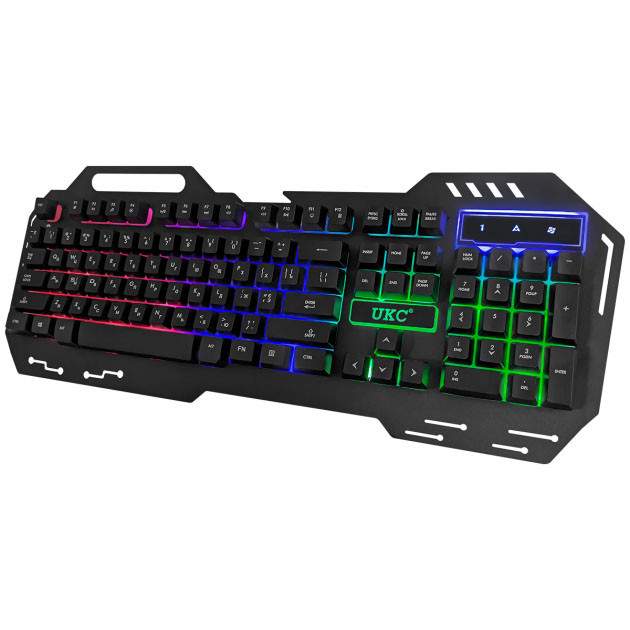 Клавіатура UKC KEYBOARD GK KW-900/4400 дротова з TS-686 підсвічуванням мембранна