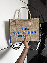 Жіноча сумка шоппер Марк Джейкобс бежева Marc Jacobs Beige 	Tote Bag Textile