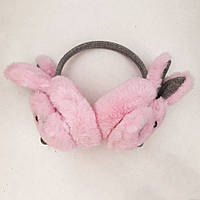 Дитячі навушники Зайчик хутряний. LZ-806 Колір рожевий