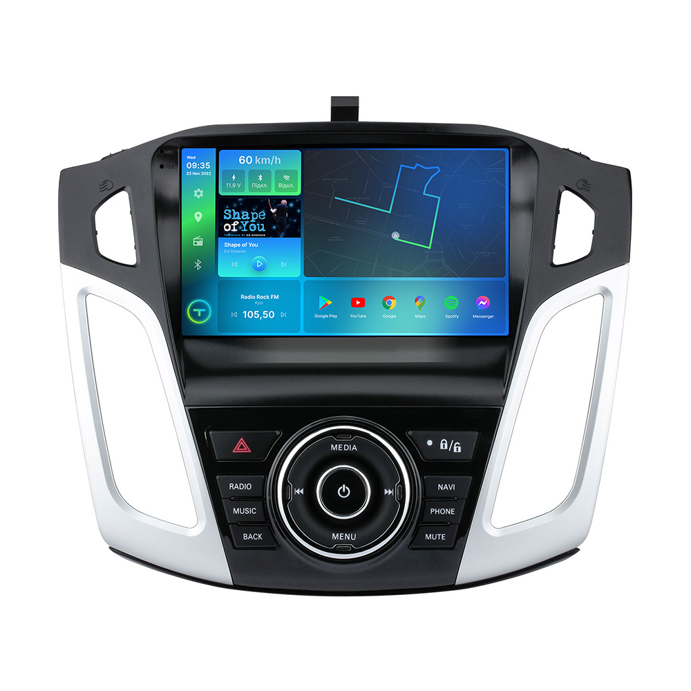 Штатна магнітола 2K Torssen Ford Focus 12-17 черная/серая с кнопками F9232 4G Carplay DSP