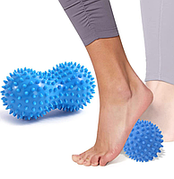 Массажный мячик арахис двойной мяч массажер для спины шеи ног миофасциального релиза