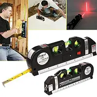 Лазерный уровень 4 в 1 жидкостный 3х уровень рулетка 2.5м линейка Fixit Laser Level PRO 3! Quality