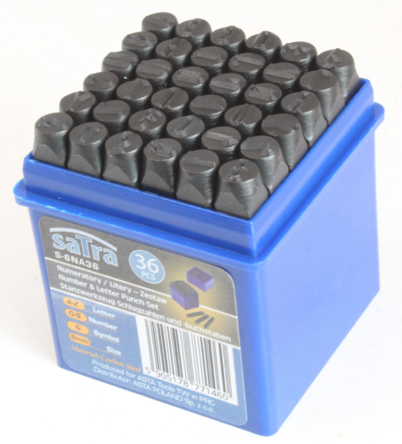Клейма ударні цифрові та буквені 36 од. 6мм SATRA S-6NA36, фото 1