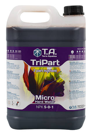 Добриво для гідропоніки Terra Aquatica Tripart Micro (Flora Micro GHE) Hard Water 5л, фото 1