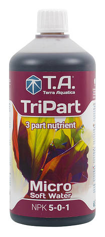 Добриво для гідропоніки Terra Aquatica Tripart Micro (Flora Micro GHE) Soft Water 1л, фото 1