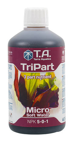 Добриво для гідропоніки Terra Aquatica Tripart Micro (Flora Micro GHE) Soft Water 0.5л, фото 1