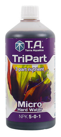 Добриво для гідропоніки Terra Aquatica Tripart Micro (Flora Micro GHE) Hard Water 1л, фото 1