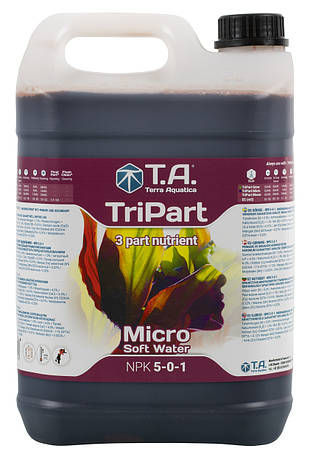 Добриво для гідропоніки Terra Aquatica Tripart Micro (Flora Micro GHE) Soft Water 5л, фото 1