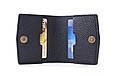Портмоне компактне чоловіче шкіряне закривається на внутрішню кнопку "Essential lux" ручної роботи, фото 3