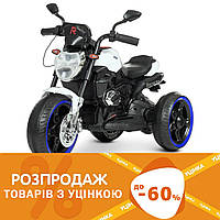 Уценка! Детский электромотоцикл BMW (2 мотора по 25W, 1 аккум 6V7AH, USB, MP3) Мотоцикл Bambi M 4534-1 Белый