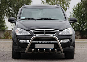 Кенгурятник WT004 (нерж) для SsangYong Action 2005-2018 рр