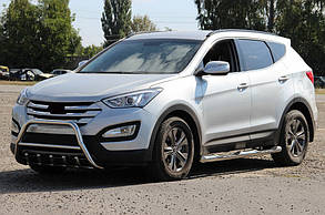 Передня дуга WT003 (нерж.) для Hyundai Santa Fe 3 2012-2018рр