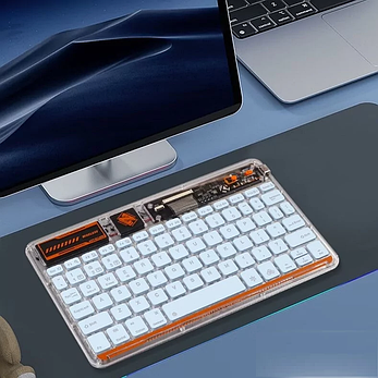 Бездротова клавіатура для планшета та смартфона Android та iOS (в стилі CyberPunk) з підсвічуванням, фото 2