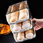 Контейнер для зберігання яєць 14 шт, Egg storage box / Лоток для яєць / Органайзер для яєць у холодильник, фото 6