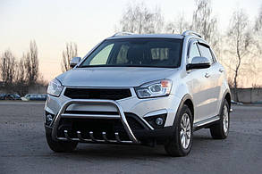 Кенгурятник WT003 (нерж.) для SsangYong Korando 2010-2019 рр