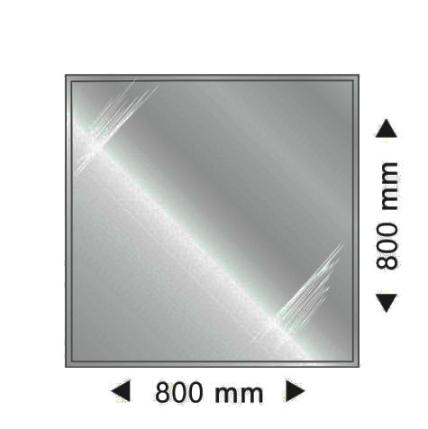 Квадратна скляна основа з фаскою тоноване скло 800x800 mm