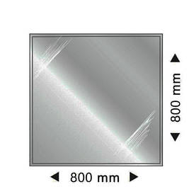 Квадратна скляна основа з фаскою тоноване скло 800x800 mm