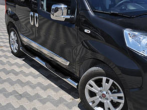 Бічні труби (2 шт., нерж) для Peugeot Bipper 2008-2024 рр