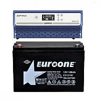 ИБП Luminous Optimus 800VA 12V + Euroone Gel EO12100 12V 100Ah