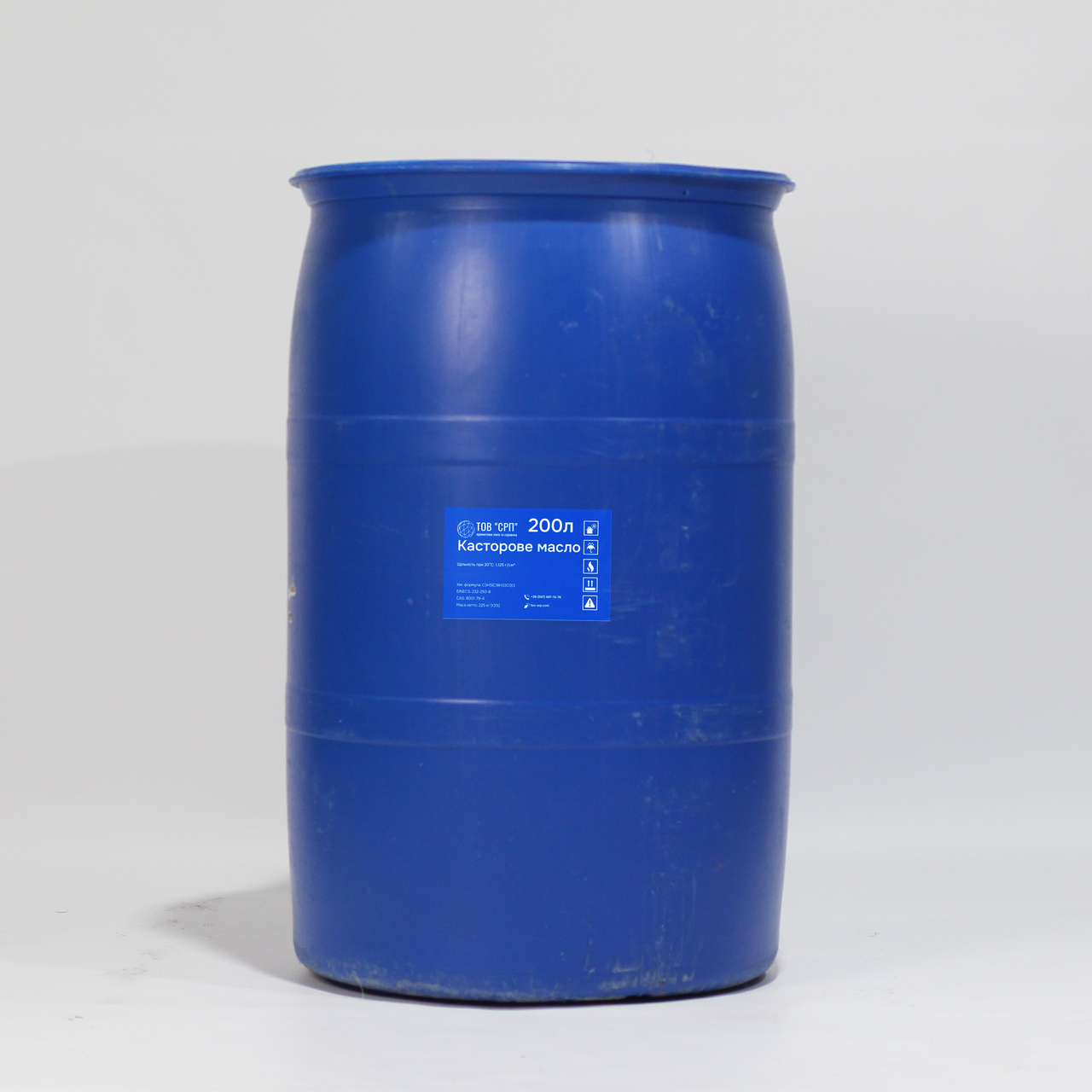 Касторове масло фарм в бочках 225кг (200л)