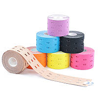Кінезіо тейп Kinesiology Tape Перфорований ( панч тейп ) 5см х 5м, 4 Кольори