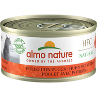 Консервированный корм для взрослых котов Almo Nature (Альмо Натюр) кусочки в желе с курицей и тыквой 70 г