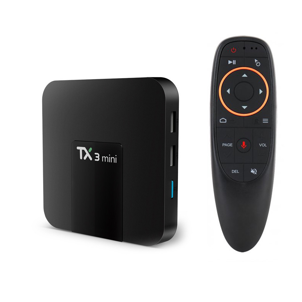 Смарт ТВ Приставка Tanix TX3 Mini 2/16, H313 + пульт з гіроскопом і мікрофоном