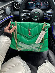 Жіноча сумка Ів Сен Лоран зелена Yves Saint Laurent Green Puff
