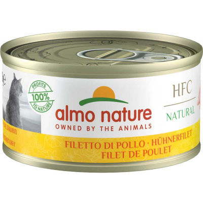 Консервований корм для котів Almo Nature (Альмо Натюр) HFC Natural Cat шматочки в желе з курячим філе 70 г