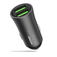 Автомобільний зарядний пристрій USB DENMEN DZ07 2USB/2.4A