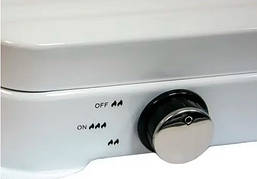 Біла варильна кухонна плита з кришкою Starlux SGS 6002 працює від зрідженого газу, фото 2