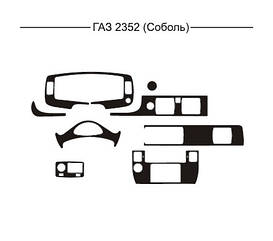 Накладки на панель (варіант 1) Світлий шпон для Газель, соболь 1998- рр
