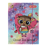 /Папка для зошитів OWL картонна на гумці В5+ (175х240х25мм) KIDS Line