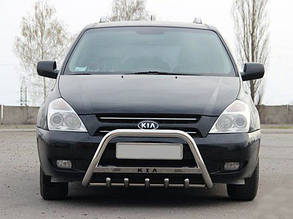 Кенгурятник WT004 (нерж) для Kia Carnival 2002-2013 рр