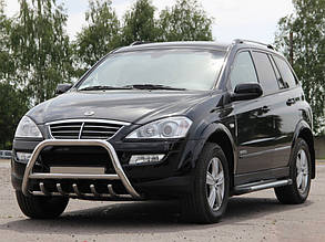Кенгурятник WT003 (нерж) для SsangYong Action 2005-2018 рр