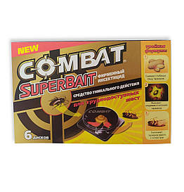 Диски інсектицидні від тарганів для важкодоступних місць 6шт Combat SuperBait Henkel